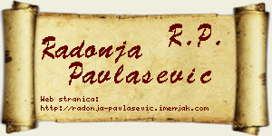Radonja Pavlašević vizit kartica
